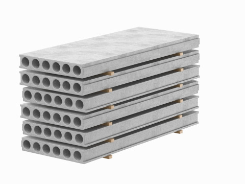 Stacked Concrete Slabs Model 3D