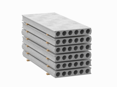 Stacked Concrete Slabs Model 3D