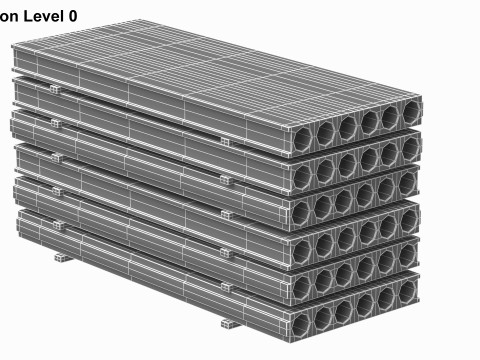 Stacked Concrete Slabs Model 3D