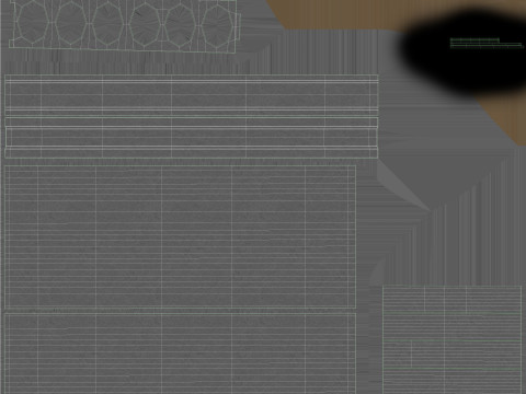 Stacked Concrete Slabs On Wood Planks 3D Модель
