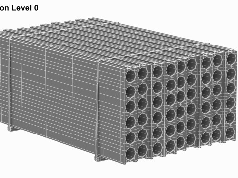 Stacked Concrete Slabs On Wood Planks 3D Модель