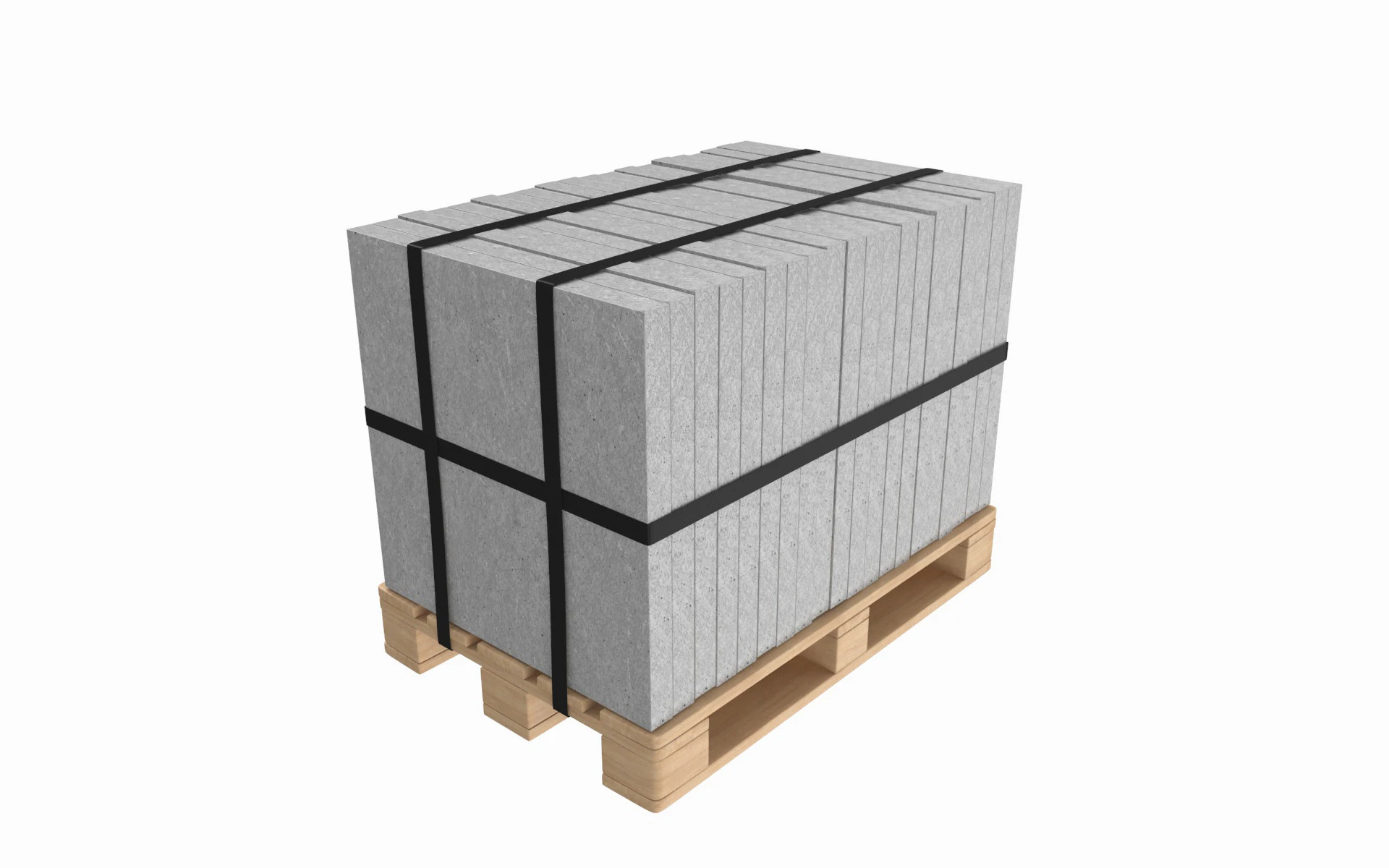 Concrete Slabs On Wood Pallet 3D Model .c4d .max .obj .3ds .fbx .stl .blend