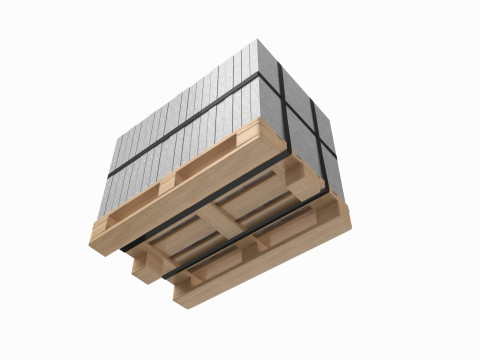 Concrete Slabs On Wood Pallet 3D Model