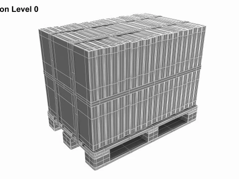 Concrete Slabs On Wood Pallet 3D Model