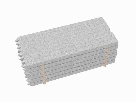 Concrete Slabs On Wood Planks 3D 모델