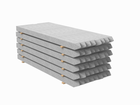 Concrete Slabs On Wood Planks 3D 모델