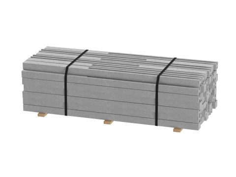 Concrete Slabs On Wood Planks 3D Model