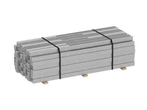 Concrete Slabs On Wood Planks 3D Model