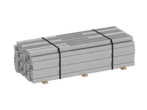 Concrete Slabs On Wood Planks 3D Model