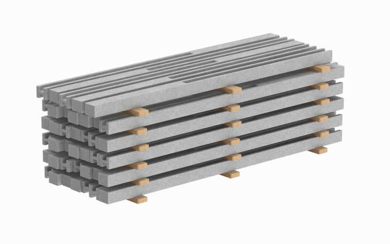 Concrete Slabs On Wood Planks 3D Model .c4d .max .obj .3ds .fbx .stl .blend