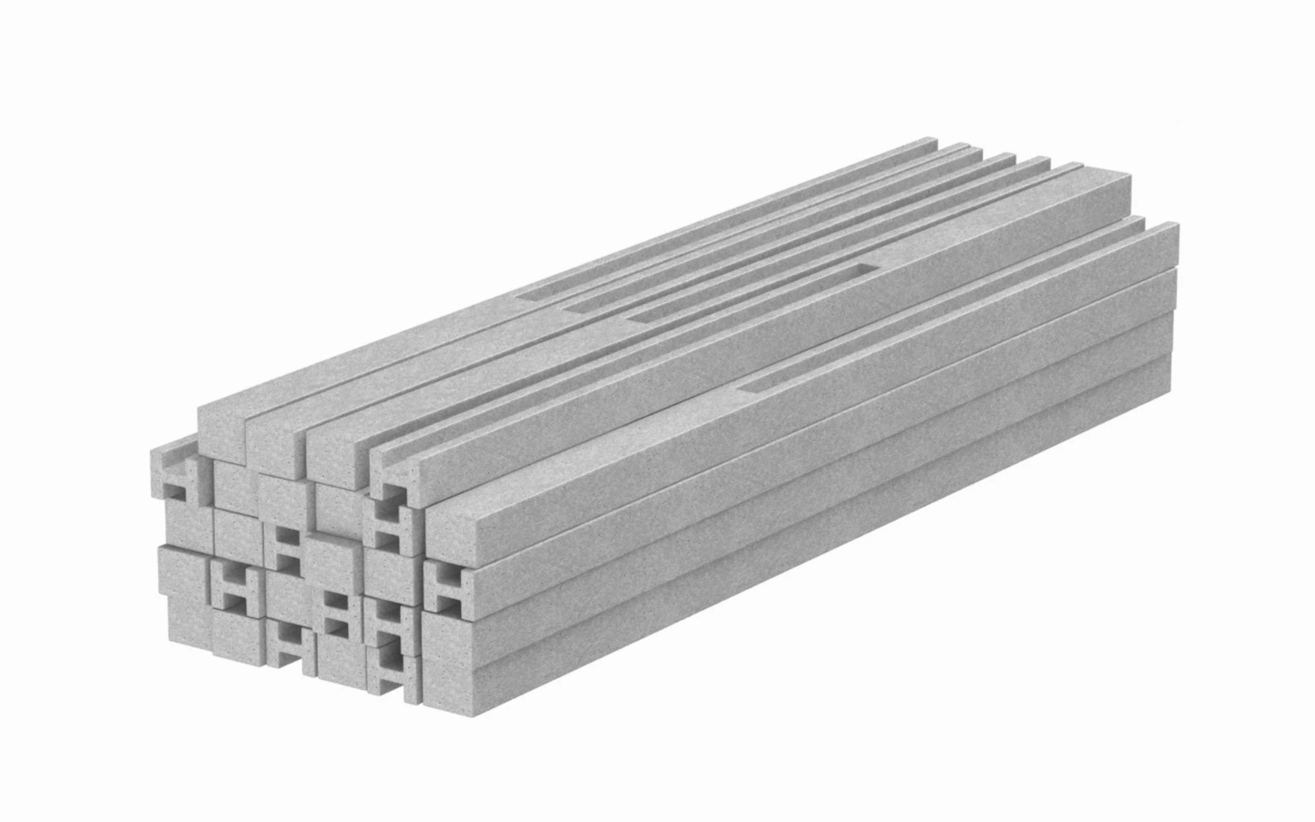 Stack Of Concrete Slabs 3D Model .c4d .max .obj .3ds .fbx .stl .blend 