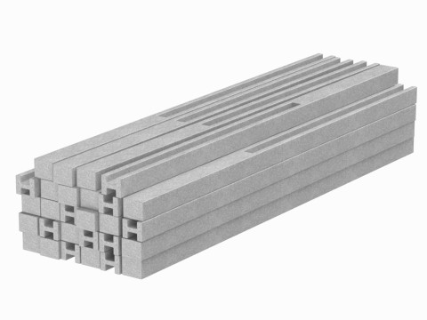 Stack Of Concrete Slabs 3D Model