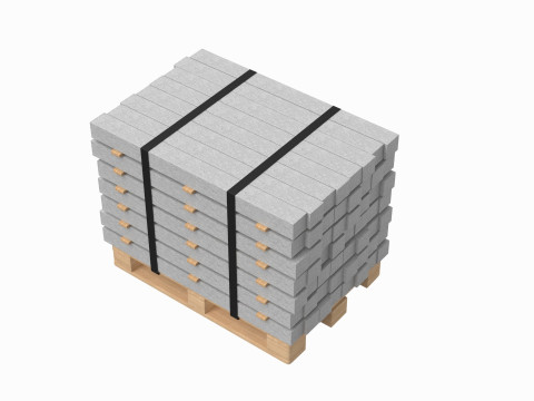 Concrete Slabs On Wood Pallet Modelo 3D