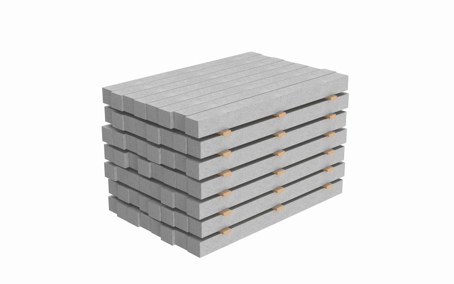 Stack Of Concrete Slabs 3D Model .c4d .max .obj .3ds .fbx .stl .blend 