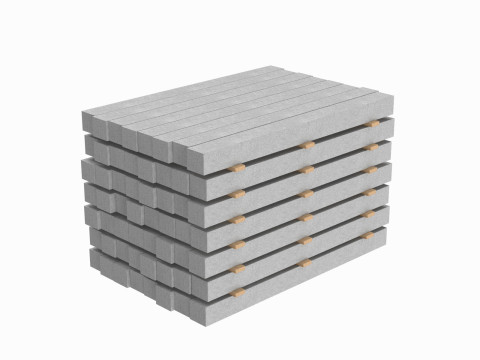 Stack Of Concrete Slabs 3D Model