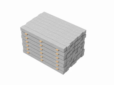 Stack Of Concrete Slabs 3D Model