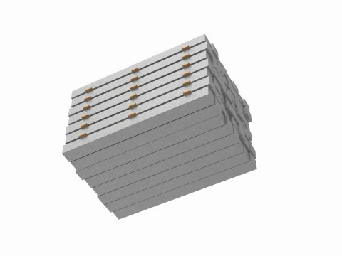Stack Of Concrete Slabs 3D Model