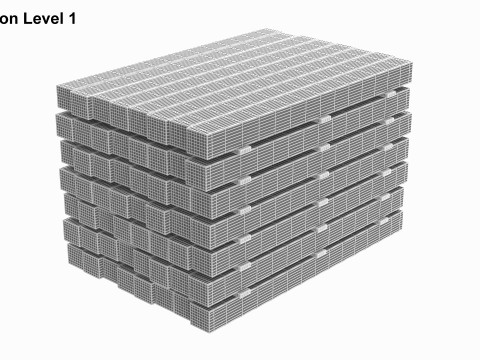 Stack Of Concrete Slabs 3D Модель