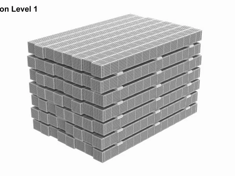 Stack Of Concrete Slabs 3D Model