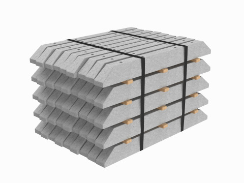 Stacked Concrete Spur Slabs Modelo 3D