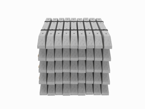 Stacked Concrete Spur Slabs Modelo 3D