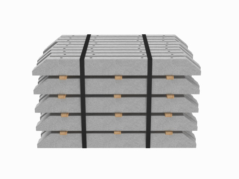 Stacked Concrete Spur Slabs Modelo 3D