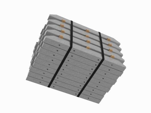 Stacked Concrete Spur Slabs Modelo 3D