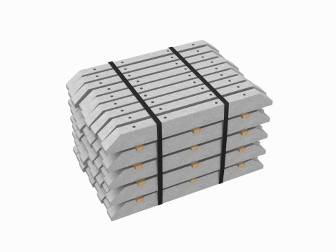 Stacked Concrete Spur Slabs Modelo 3D