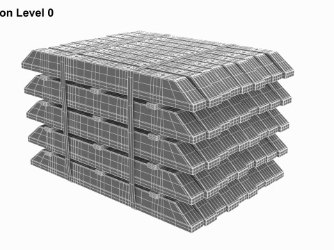 Stacked Concrete Spur Slabs Modelo 3D