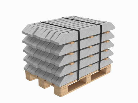 Stacked Concrete Spur On Wood Pallet 3Dモデル