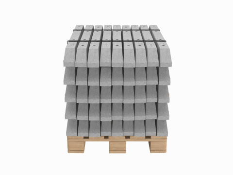 Stacked Concrete Spur On Wood Pallet 3Dモデル