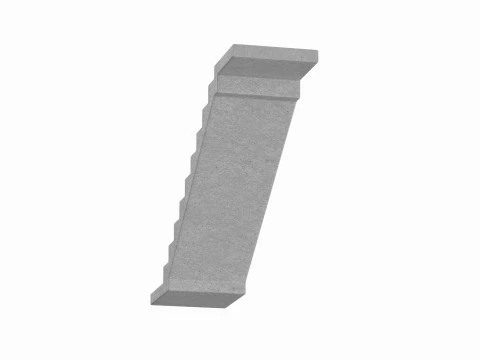 Concrete Stairs 3D Model