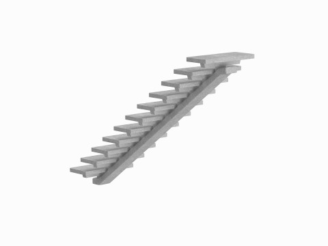 Concrete Stairs 3D 모델