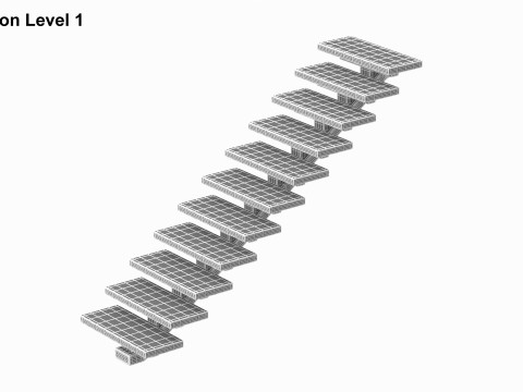 Concrete Stairs 3D 모델