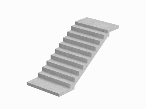 Concrete Stairs Modelo 3D