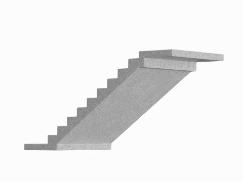 Concrete Stairs 3D मॉडल