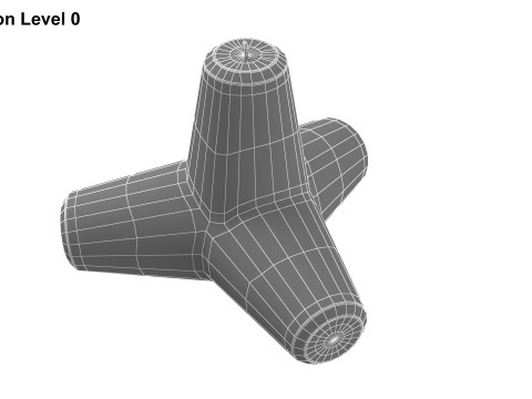 Concrete Tetrapod 3D Модель