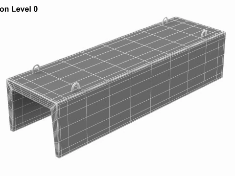 Concrete Trench 3D Model