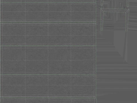 Betongraben auf Holzplanken 3D Modell
