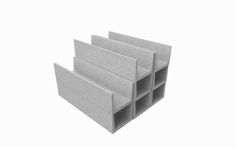 Concrete Trenches Model 3D .c4d .max .obj .3ds .fbx .stl .blend
