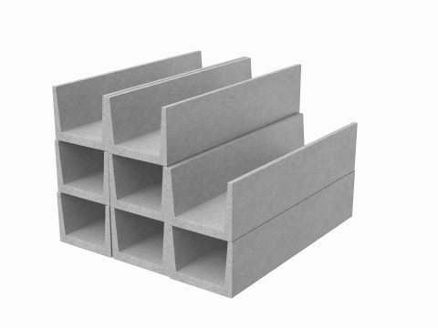 Concrete Trenches Model 3D