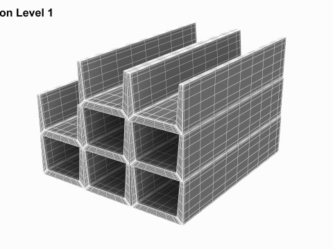 Concrete Trenches Model 3D