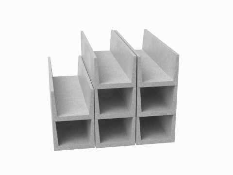 Concrete Trenches Model 3D