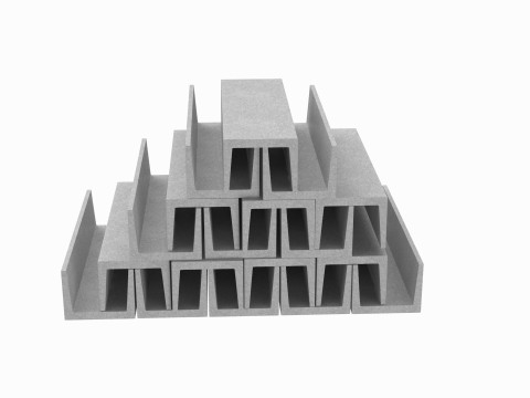 Concrete Trenches 3D Model