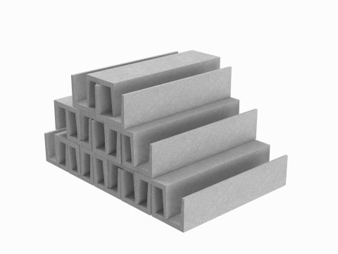 Concrete Trenches 3D Model