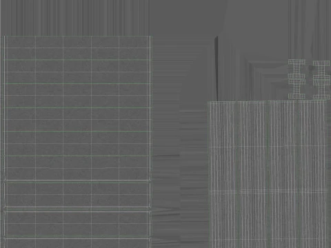 Concrete Wall 3D Model