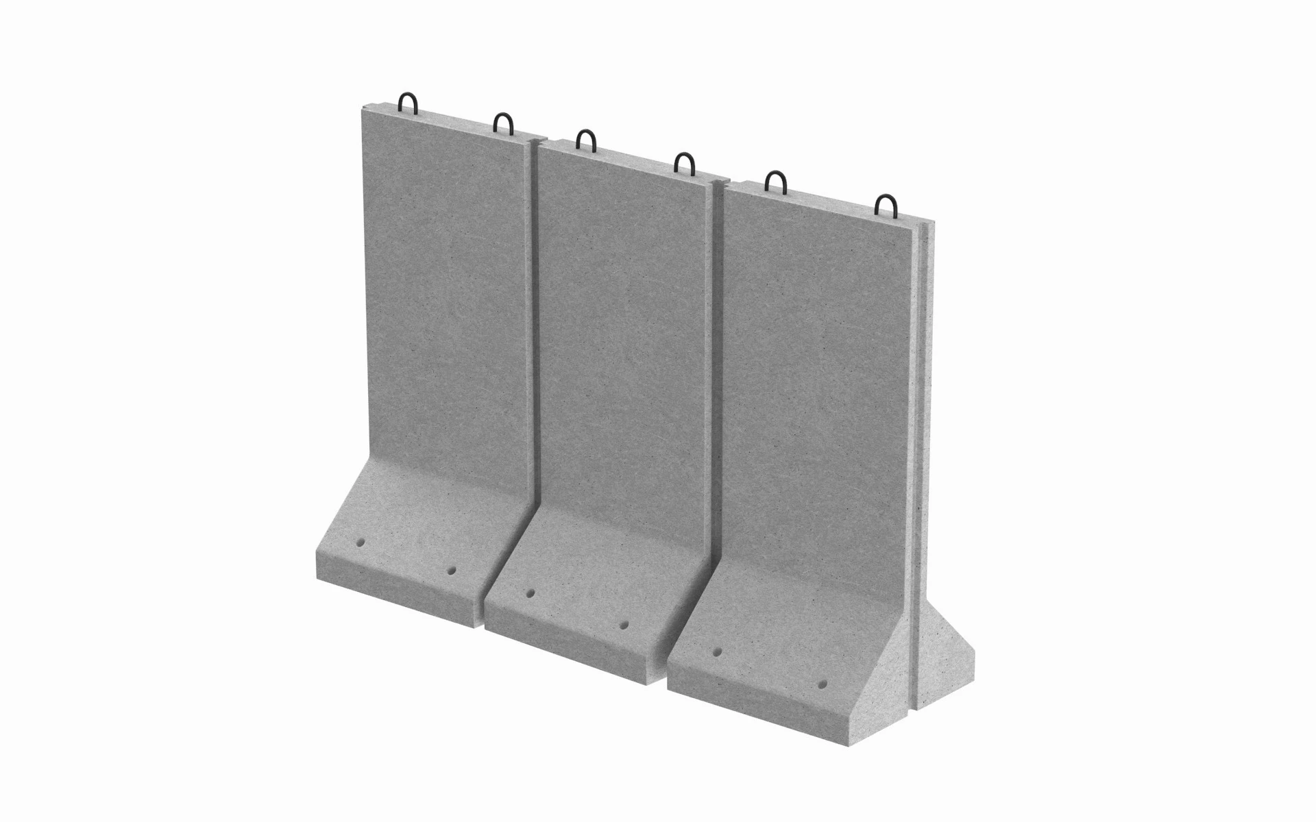 Concrete Wall Panel 3D Model .c4d .max .obj .3ds .fbx .stl .blend 