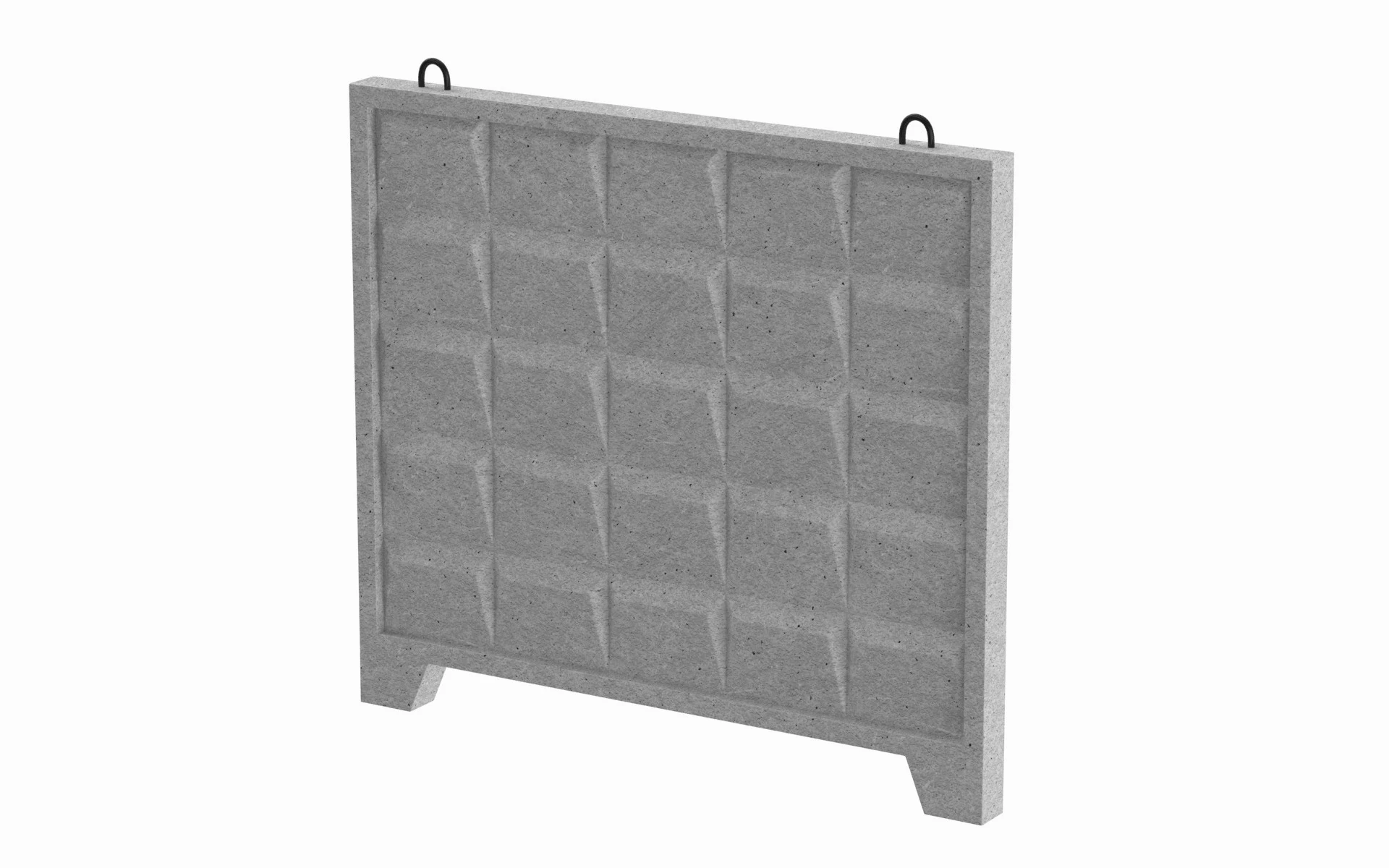 Concrete Wall Fence 3D Model .c4d .max .obj .3ds .fbx .stl .blend 