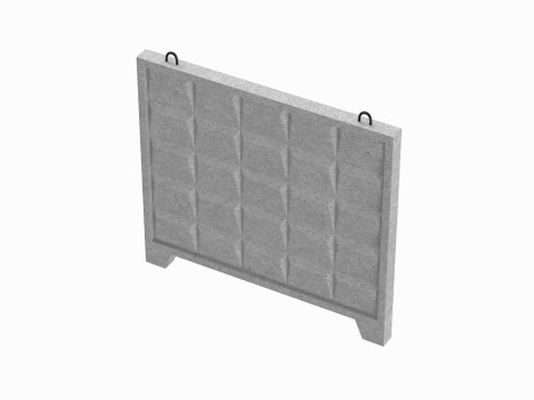 Concrete Wall Fence Model 3D