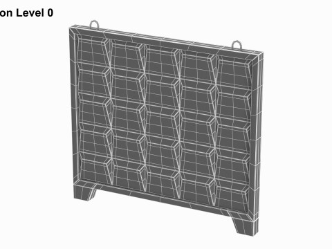 Concrete Wall Fence Model 3D